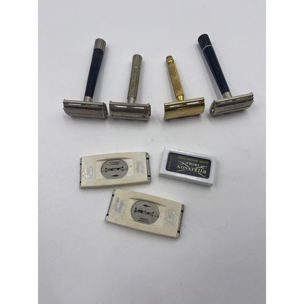 Vintage Schick‎ Razor Set Blades 4Razors 3 Blade Packs